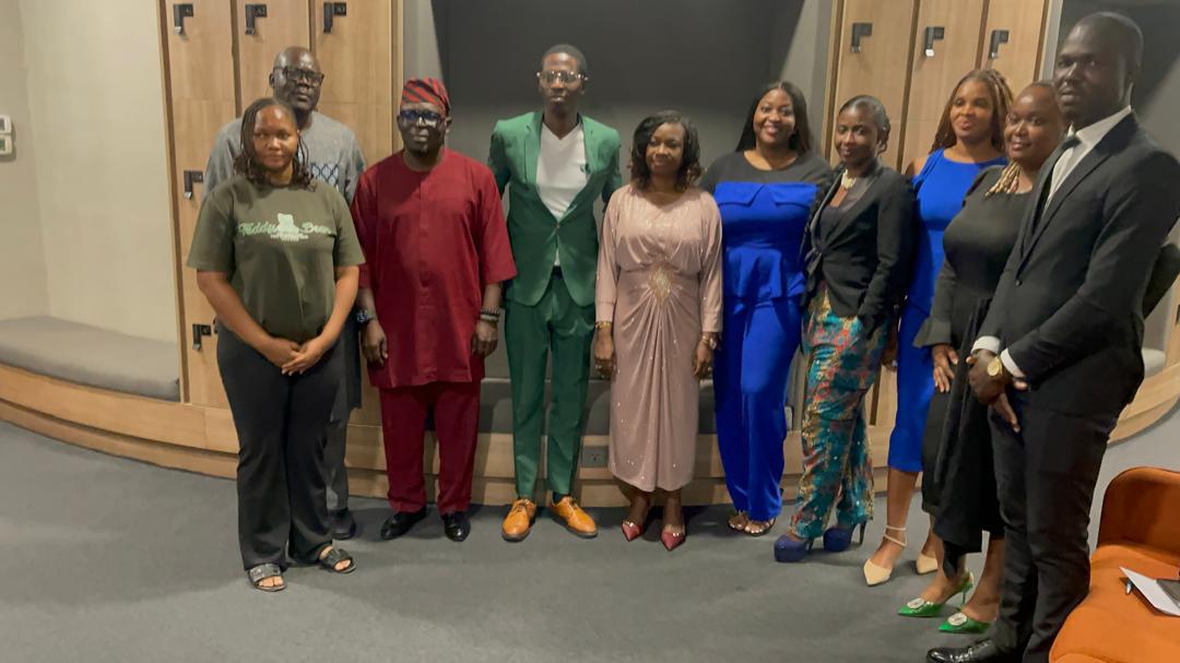 Guests and hosts of The Power Table gathered for a group photograph
